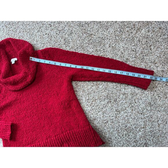 J. JILL Red turtle neck knit sweater size SP/Small Petite - Picture 7 of 10